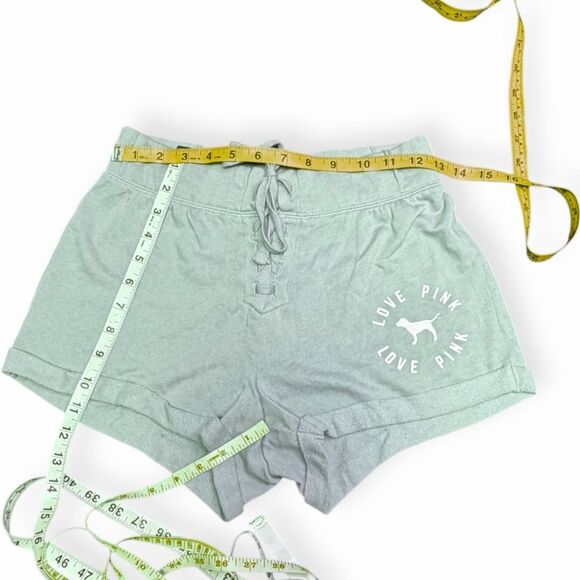 PINK VICTORIA’S SECRET Women’s Light Green Lace-Up Drawstring Lounge Shorts Size - Picture 4 of 5